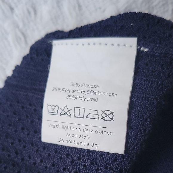 Paul Jones Navy Blue Button-Up Shirt Size XL - Picture 10 of 11